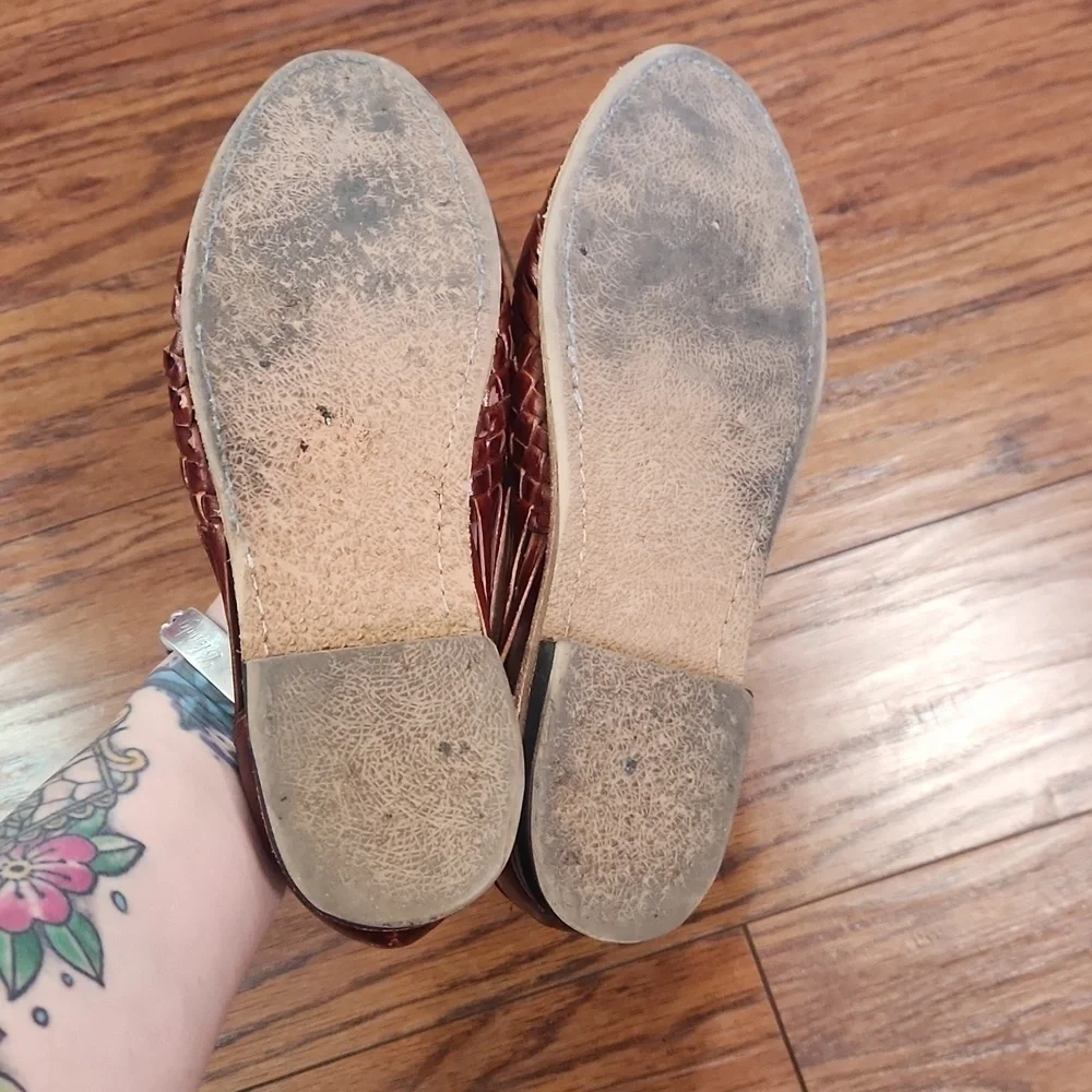 Artisan Womens Leather Brown Huarache's - Picture 5 of 5